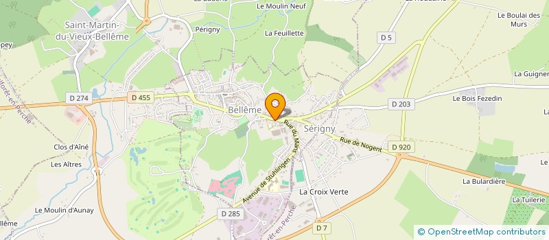 localisation de l'entreprise OPTIQUE DUHAMEL à BELLEME
