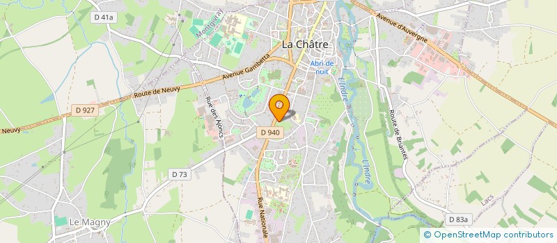 localisation de l'entreprise OPTIQUE EUGENIE ET POUTEAUX à LA CHATRE