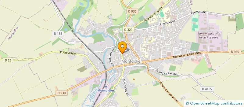 localisation de l'entreprise OPTIQUE EVRARD à MONTDIDIER