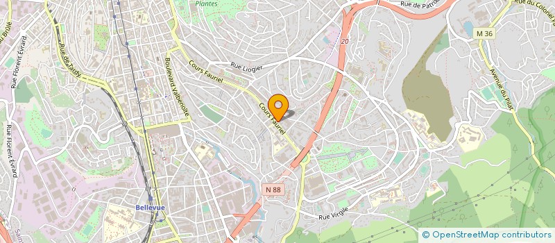 localisation de l'entreprise OPTIQUE FAURIEL à SAINT-ETIENNE
