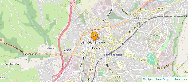 localisation de l'entreprise OPTIQUE FROT à SAINT-CHAMOND