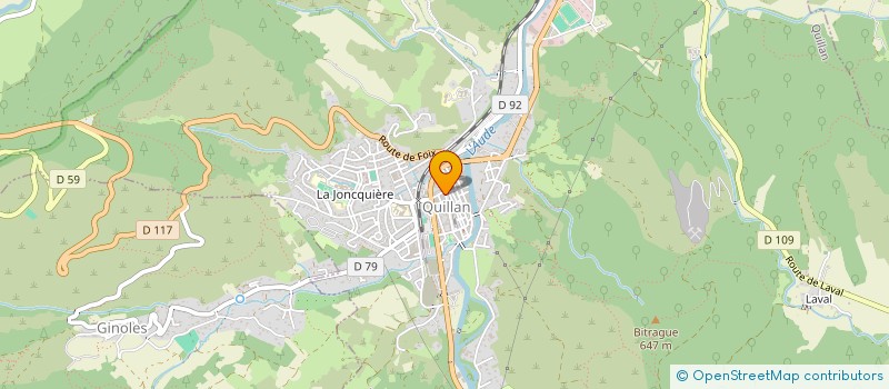 localisation de l'entreprise OPTIQUE GALIAN 2 à QUILLAN