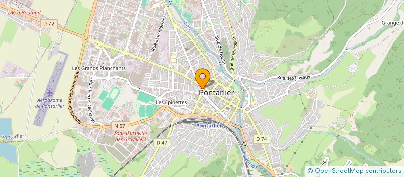 localisation de l'entreprise OPTIQUE GILLET à PONTARLIER