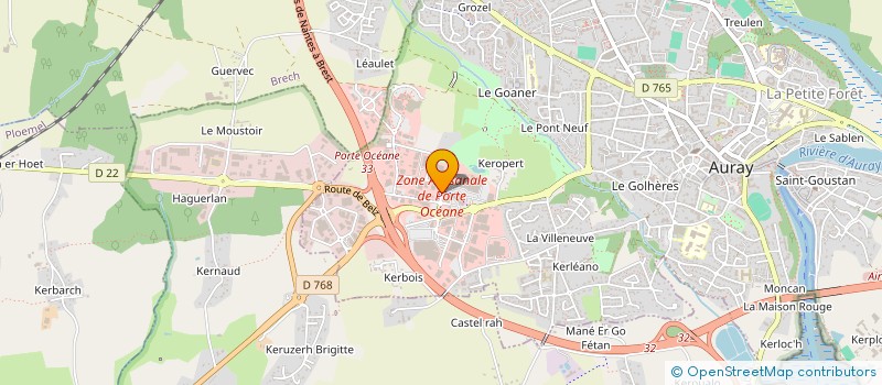 localisation de l'entreprise OPTIQUE HAENTJENS à AURAY