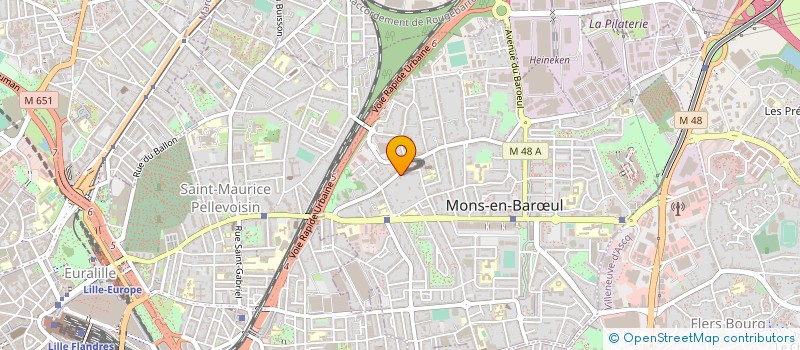 localisation de l'entreprise OPTIQUE HASQUIN à MONS-EN-BARŒUL