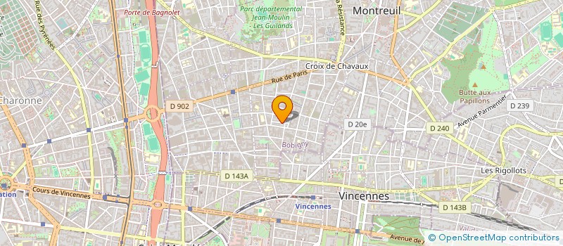 localisation de l'entreprise OPTIQUE HD  MONTREUIL
