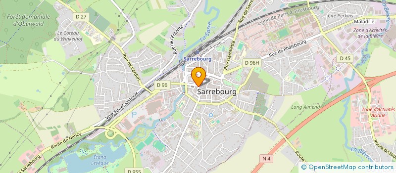 localisation de l'entreprise OPTIQUE HIEBEL à SARREBOURG