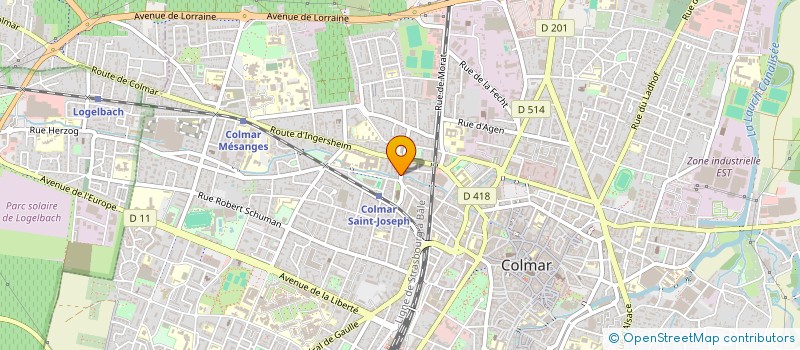 localisation de l'entreprise OPTIQUE HUAULT à COLMAR