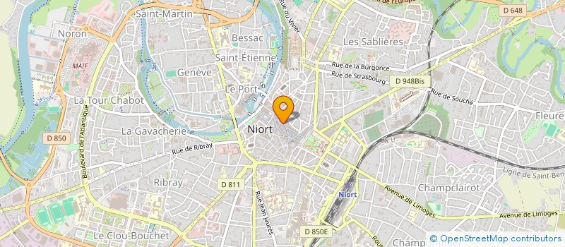 localisation de l'entreprise OPTIQUE HUGO à NIORT