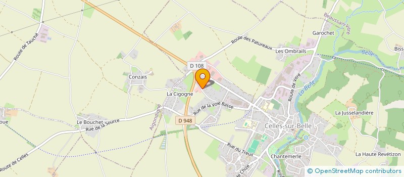 localisation de l'entreprise OPTIQUE JAUNET VERRES  CELLES-SUR-BELLE