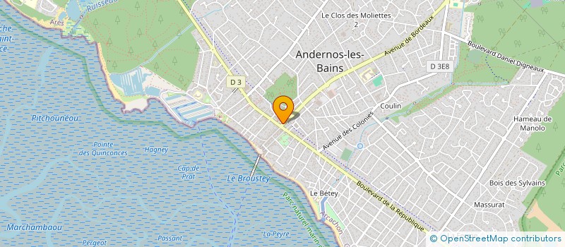 localisation de l'entreprise OPTIQUE L'HOSTIS à ANDERNOS-LES-BAINS