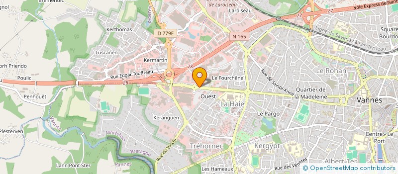 localisation de l'entreprise OPTIQUE LE FOURCHENE à VANNES