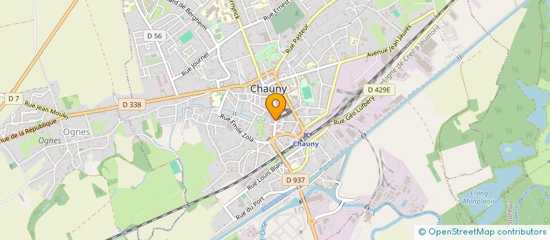 localisation de l'entreprise OPTIQUE LIPPENS à CHAUNY