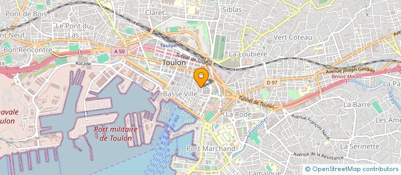 localisation de l'entreprise OPTIQUE LUNETTERIE DEPALLENS à TOULON