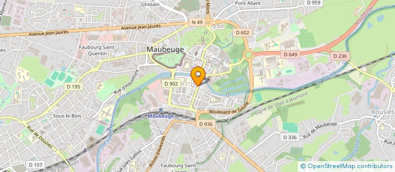 localisation de l'entreprise OPTIQUE MALAQUIN  MAUBEUGE