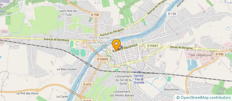 localisation de l'entreprise OPTIQUE MARTIN à SAINTE-FOY-LA-GRANDE