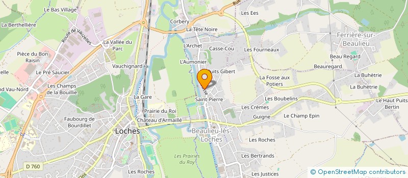 localisation de l'entreprise OPTIQUE MARY à BEAULIEU LES LOCHES