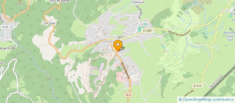 localisation de l'entreprise OPTIQUE MEDICALE GRENIER  LES ROUSSES