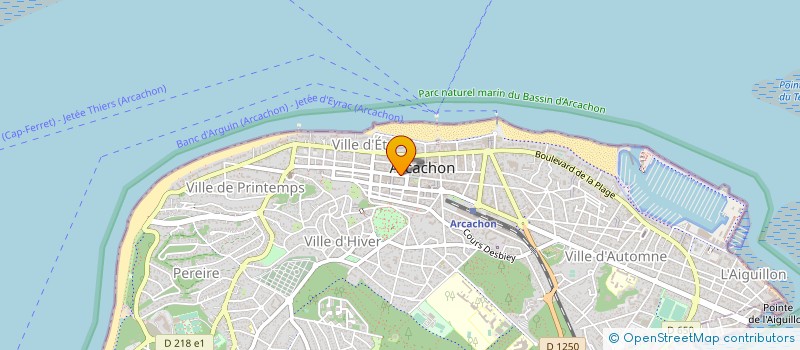 localisation de l'entreprise OPTIQUE MERLIN à ARCACHON