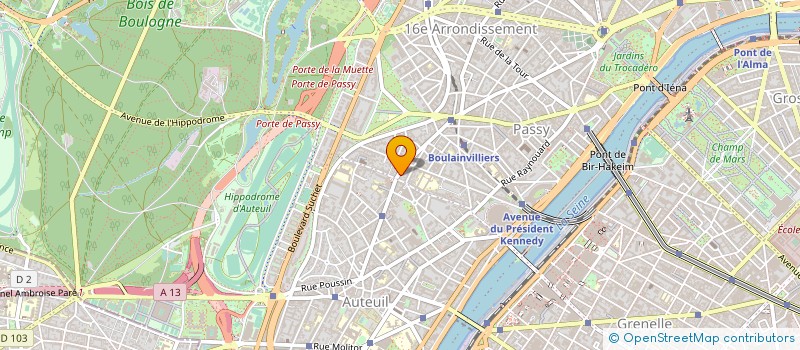 localisation de l'entreprise OPTIQUE MOZART  PARIS
