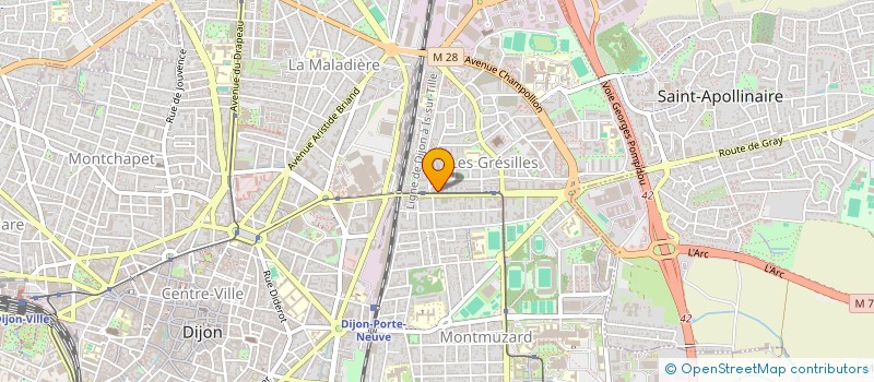 localisation de l'entreprise OPTIQUE POINCARE à DIJON