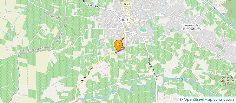 localisation de l'entreprise OPTIQUE POURRIERES  POURRIERES