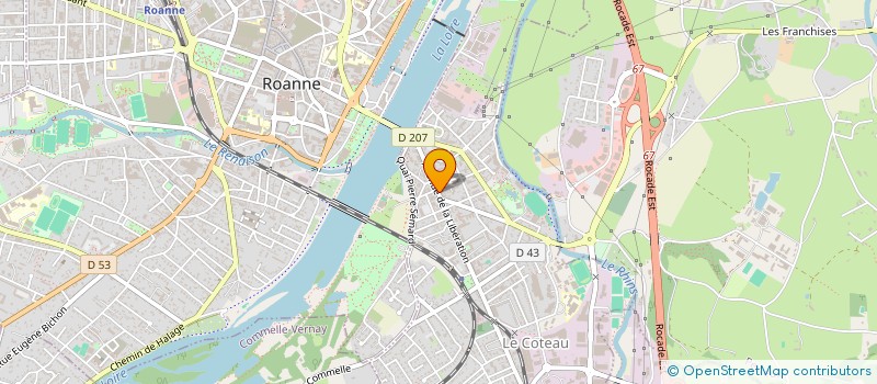 localisation de l'entreprise OPTIQUE RABOURDIN à LE COTEAU