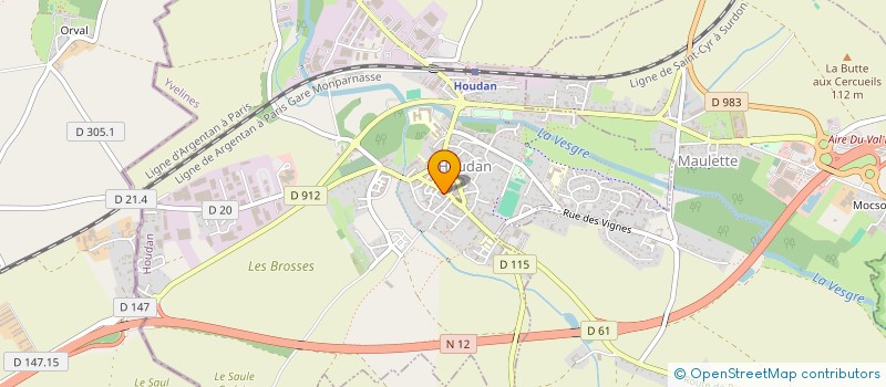 localisation de l'entreprise OPTIQUE ROBERT à HOUDAN