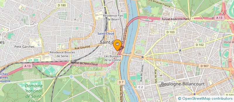 localisation de l'entreprise OPTIQUE ROYALE à SAINT CLOUD