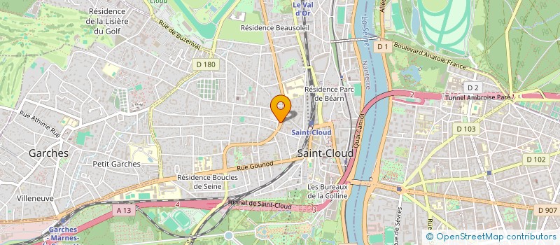 localisation de l'entreprise OPTIQUE SAINT CLOUD J8 SOC à SAINT-CLOUD