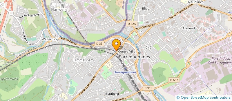 localisation de l'entreprise OPTIQUE SCHOTT  SARREGUEMINES