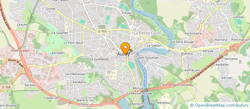localisation de l'entreprise OPTIQUE STEPHAN à AURAY