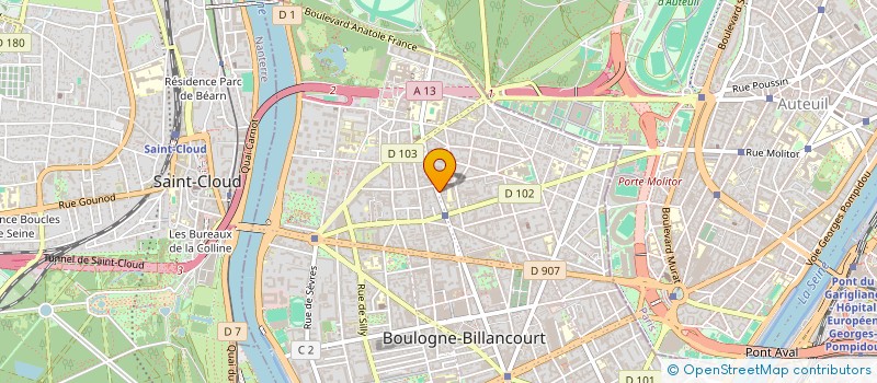 localisation de l'entreprise OPTIQUE SURDITE AMBROISE PARE à BOULOGNE-BILLANCOURT