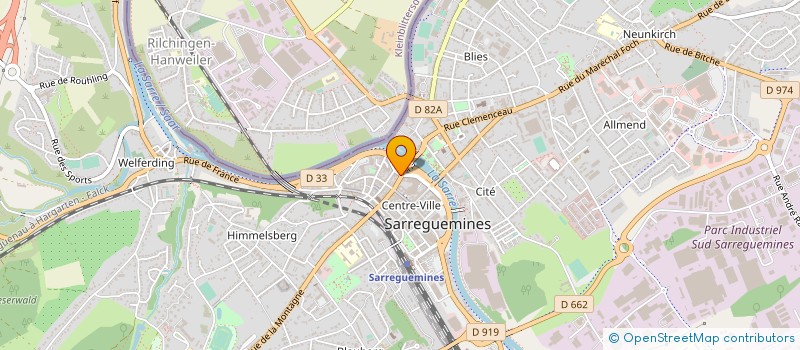 localisation de l'entreprise OPTIQUE-SURDITE BERNTHEISEL P. à SARREGUEMINES