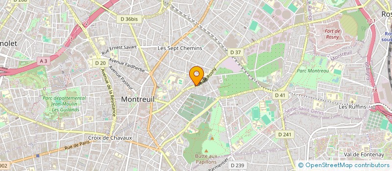 localisation de l'entreprise OPTIQUE THEVON SA à MONTREUIL