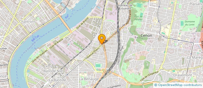 localisation de l'entreprise OPTIQUE THIERS à BORDEAUX