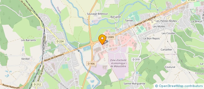 localisation de l'entreprise OPTIQUE THIERS  PESCHADOIRES