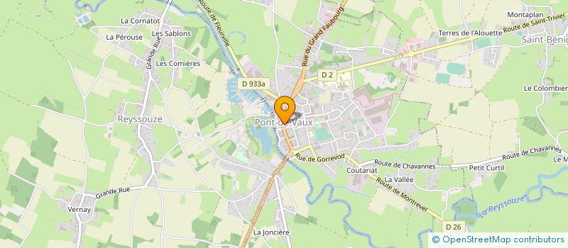 localisation de l'entreprise OPTIQUE THUOT à PONT-DE-VAUX