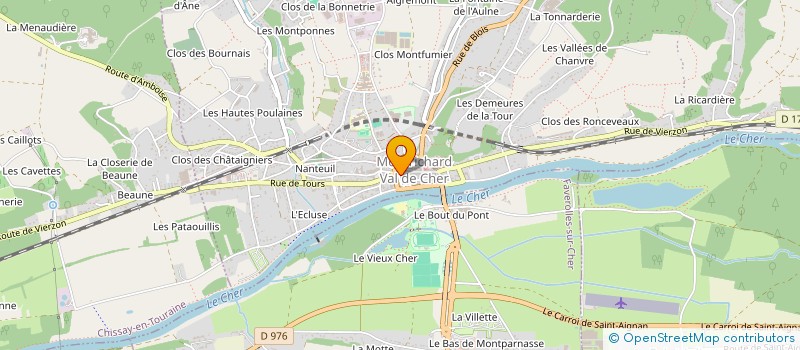 localisation de l'entreprise OPTIQUE TOURANGELLE à MONTRICHARD-VAL-DE-CHER