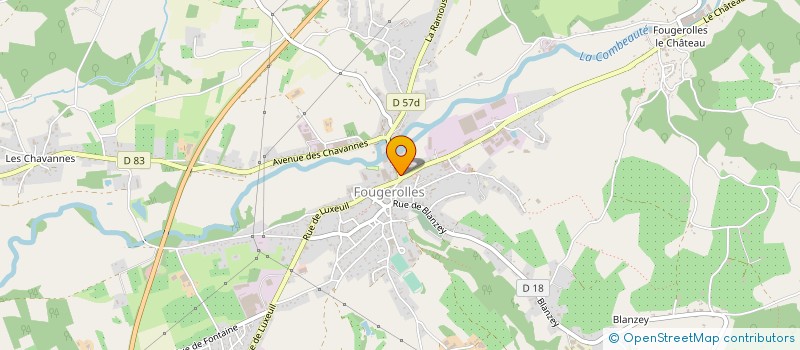 localisation de l'entreprise OPTIQUE VALENTINI à FOUGEROLLES-SAINT-VALBERT