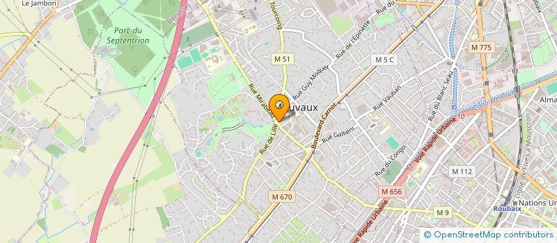 localisation de l'entreprise OPTIQUE VANDEMOORTELE à MOUVAUX