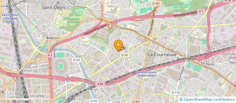localisation de l'entreprise OPTIQUE VISION à LA COURNEUVE