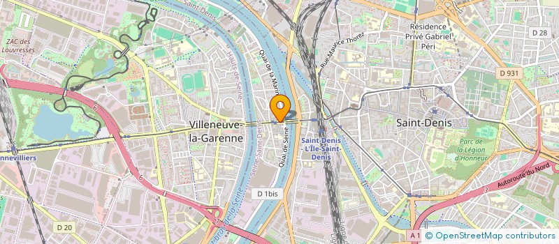 localisation de l'entreprise OPTIQUE VISION à LA COURNEUVE