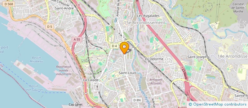 localisation de l'entreprise OPTIQUE VISION DOUBOUY à MARSEILLE