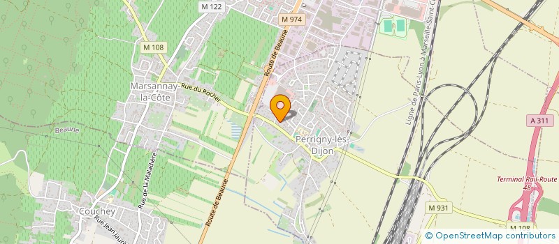 localisation de l'entreprise OPTIQUE Z.U.  PERRIGNY-LES-DIJON