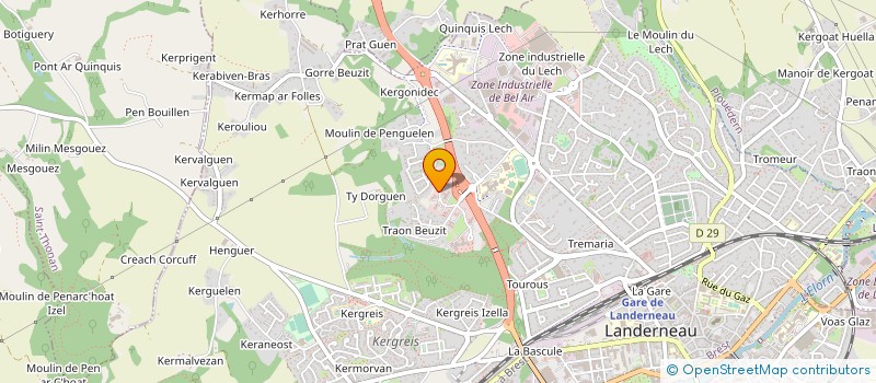 localisation de l'entreprise OPTIREP TOPO à LANDERNEAU