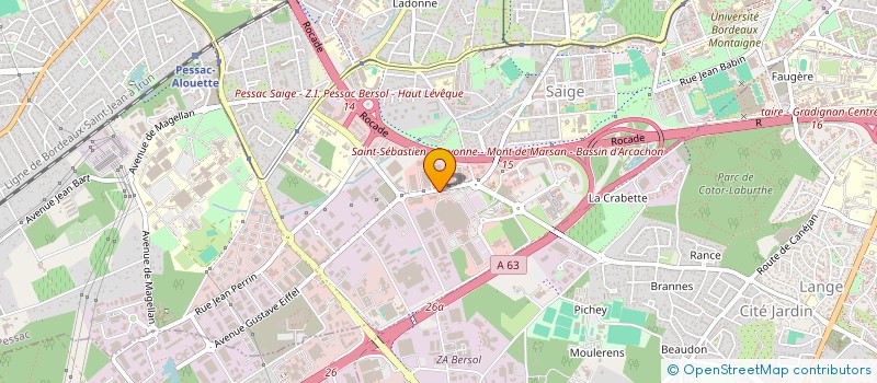 localisation de l'entreprise OPTISSAC à PESSAC