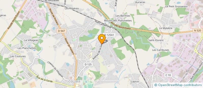 localisation de l'entreprise OPUS à COUZEIX
