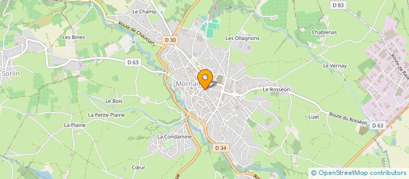 localisation de l'entreprise OPUS AMENAGEMENT  MORNANT