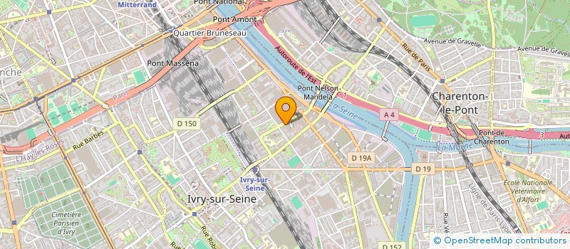 localisation de l'entreprise OPUS BET à IVRY-SUR-SEINE